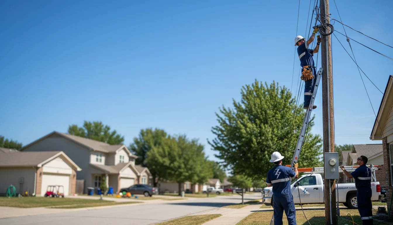 Residential electrician providing installation services in Mico, TX